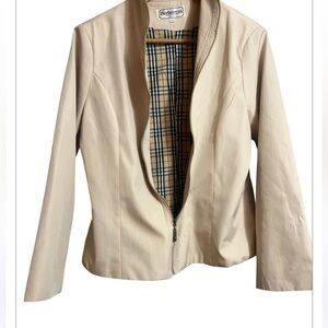 Burberry Cream Blazer Structured Tailored Design Sz XXL Fits Sz L Women